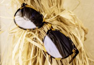 Nahaufnahme Sonnenbrille Marke Garrett Leight